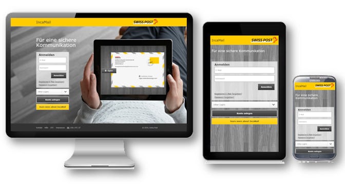 IncaMail Anwendung Laptop Mobil